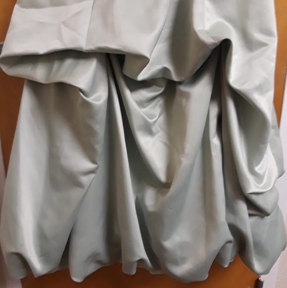 Mint Green Prom Dress with Floral Bolero - Picture 6 of 8